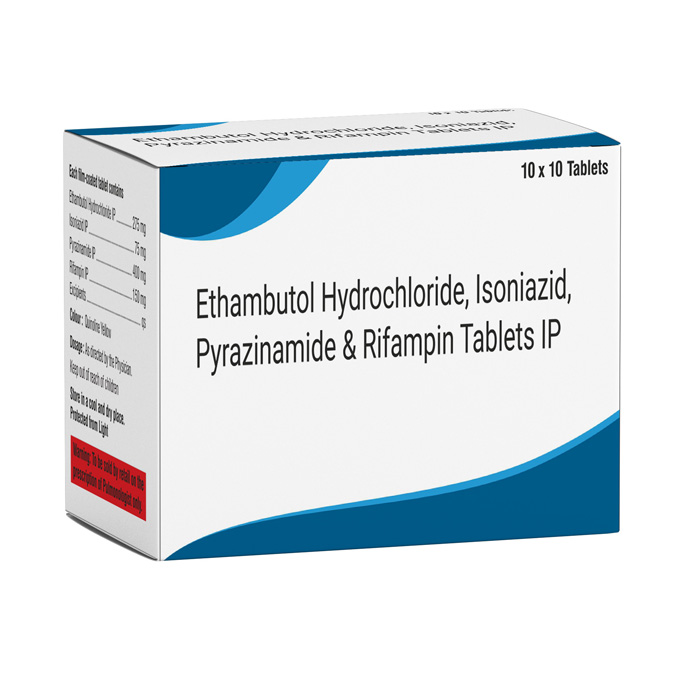 Ethambutol 275, Isoniazid 75, Pyrazinamide 400, Rifampin 150