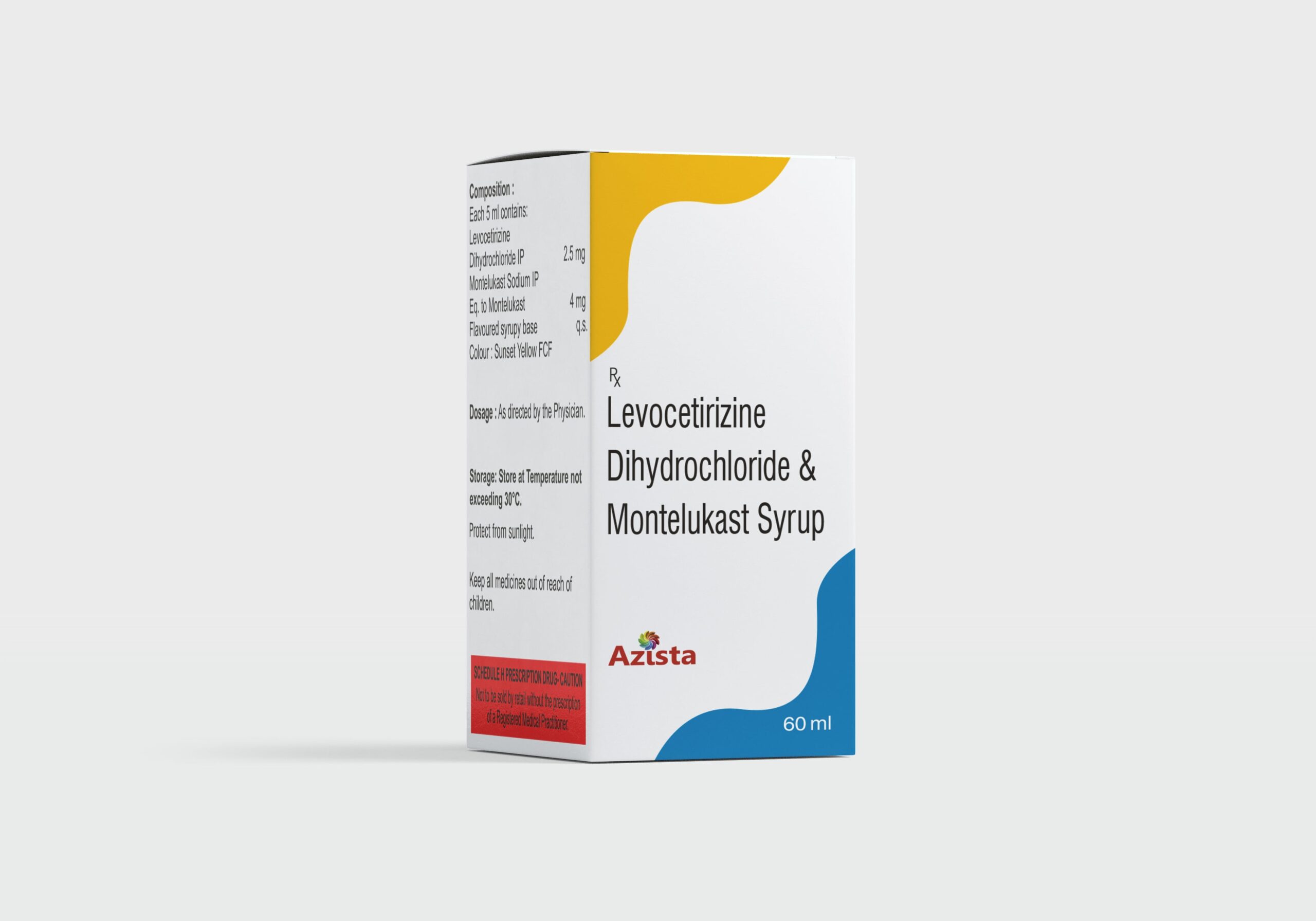 Levocetirizine Dihydrochloride 2.5mg And Montelukast Sodium Syrup 4mg